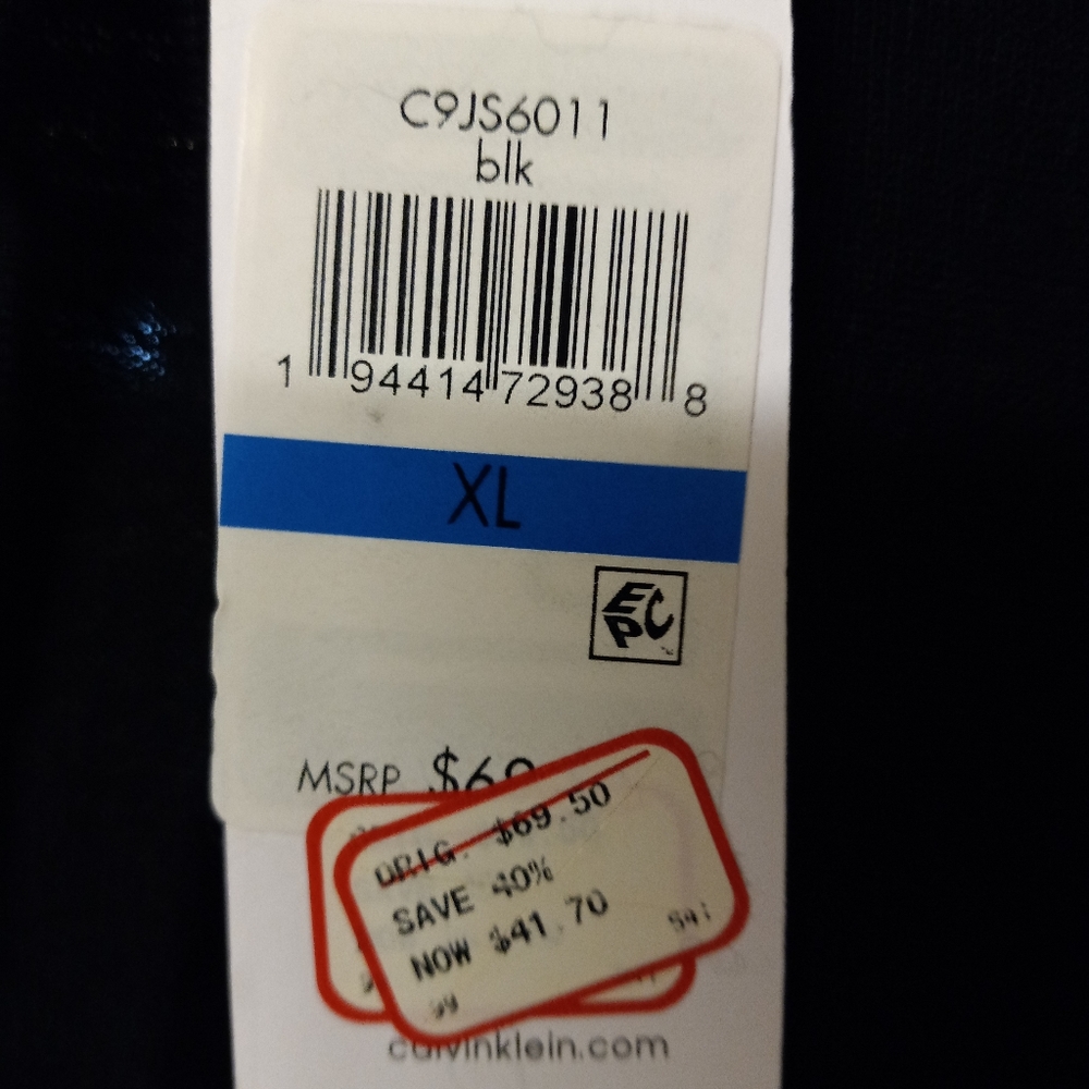 Calvin kline black open sweater size xl